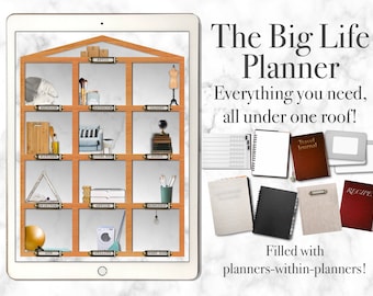 The BIG LIFE Planner - Digital Planner - Your new planner home! Every planner under one roof! Packed full of sub-planners!