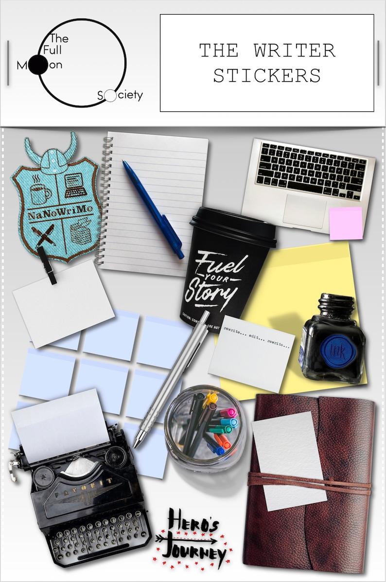 The Writer DIGITAL Planner Stickers 14 Realistic Author - Etsy