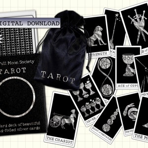 The Tarot Cards Full Deck DIGITAL Planner Stickers 78 Major & Minor Arcana for iPad, Goodnotes + most journal apps! The Full Moon Society