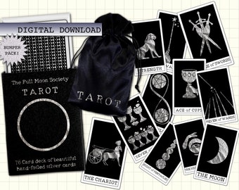 The Tarot Cards Full Deck DIGITAL Planner Stickers 78 Major & Minor Arcana for iPad, Goodnotes + most journal apps! The Full Moon Society