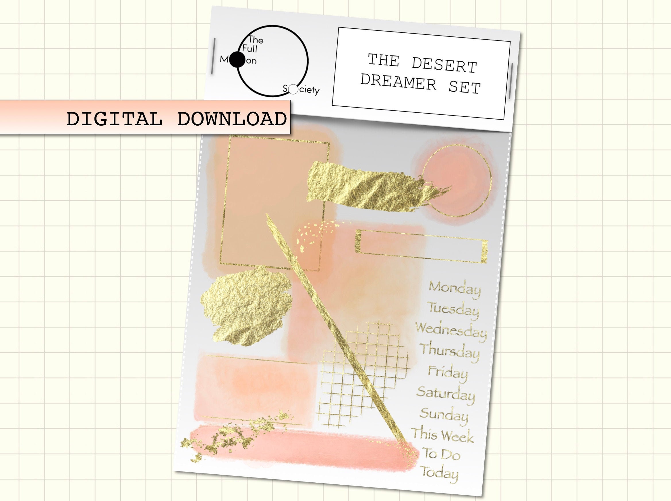 The Desert Dreamer Set DIGITALE Planner Sticker Spread Kit Clipart für  digital Bullet Journal, Goodnotes, iPad more Die Vollmondgesellschaft -   Österreich