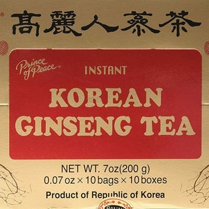Prince of Peace Instant Korean Ginseng Tea, 100 Count - Etsy