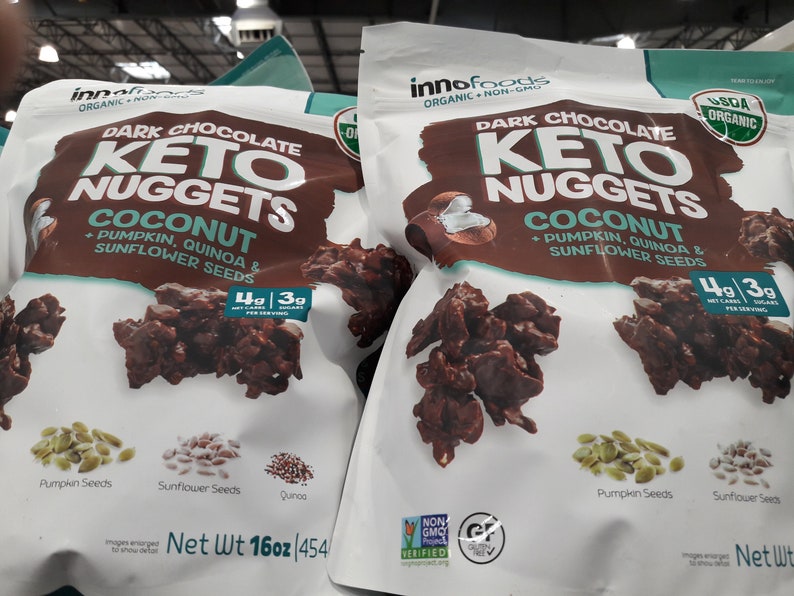 Innofoods Dark Chocolate Keto Nuggets Coconut Seeds Pumpkin Etsy