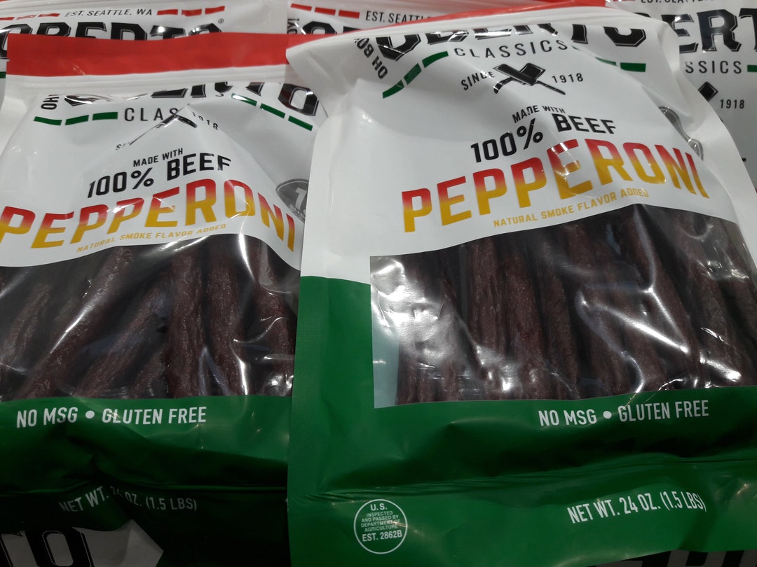 2pack Oberto Classics Beef Pepperoni Sticks Snacks 24 Oz Etsy