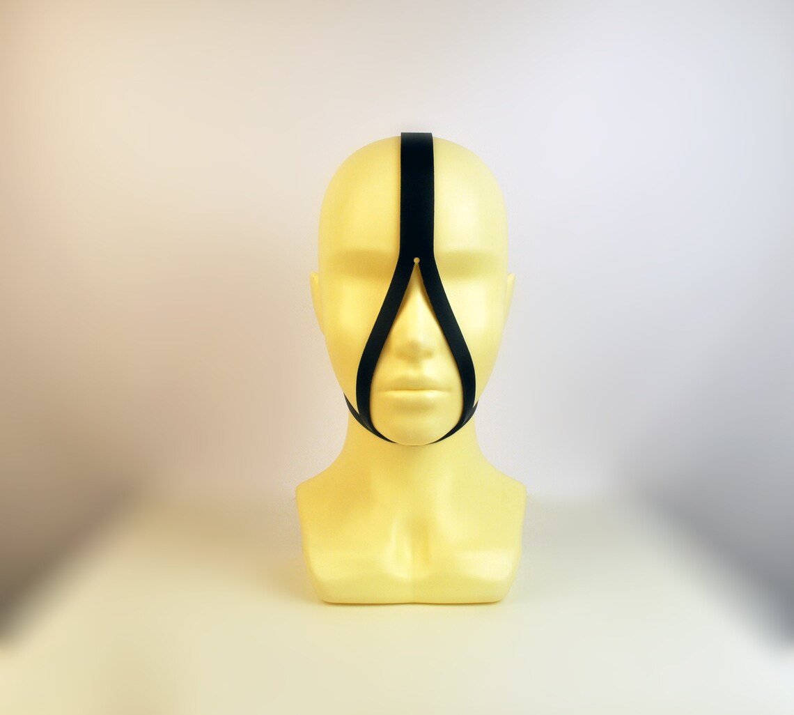 BDSM fetish Leather Mask Head harness Slave Mask Etsy