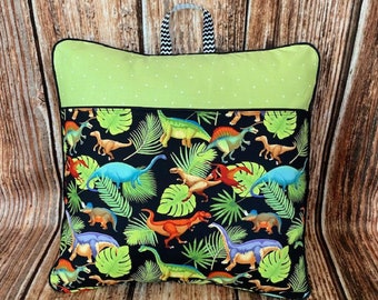 Dinosaur Reading Pillow,  Boy Birthday Gift,  Gift for Boy,  Boy Book Pillow,  Dinosaur Gift,  Pocket Pillow,  Girl Gift,  Christmas Gift