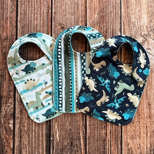Toddler Bibs for Older Infant, Large Infant Bibs, Side Snap, Reversible Terry Cloth Bib, Two Layer Clothing Protector, Large Bib for Baby