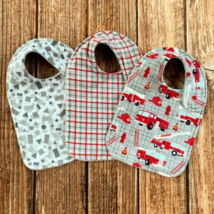 Toddler Bibs, Large Infant Drool Bib, Side Snap Closure, Reversible Flannel Terry Cloth, Two Layer Clothing Protector, Special Needs Bib