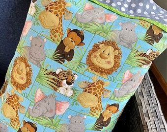 Pillowcase for Boy,  Animal Print Pillowcase,  Birthday Gift for Boy,  Animal Bedding,  Nursery Bedding, Girl Pillowcase, Girl Birthday Gift
