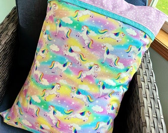 Unicorn Pillowcase: Cotton Teen Bedding, Girl's Gift (Standard, Queen), Girl Birthday Gift