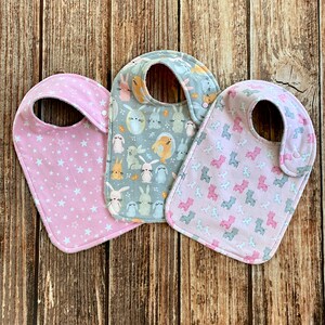 Toddler Bibs, Large Infant Drool Bib, Side Snap Closure, Reversible Flannel Terry Cloth, Two Layer Clothing Protector, Special Needs Bib