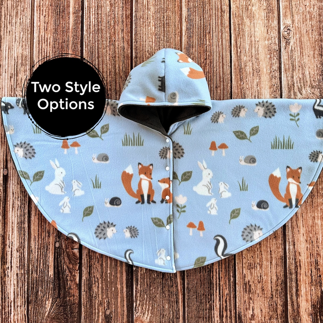 Car Seat Poncho Fleece Car Seat Poncho Toddler Hooded Poncho Child Snap