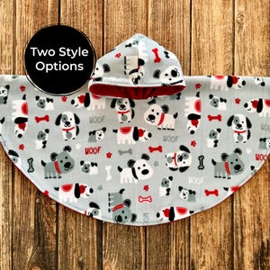 Reversible Fleece Car Seat Poncho, Toddler Hooded Blanket, Multiple Sizes and Styles, Child Cover-Up