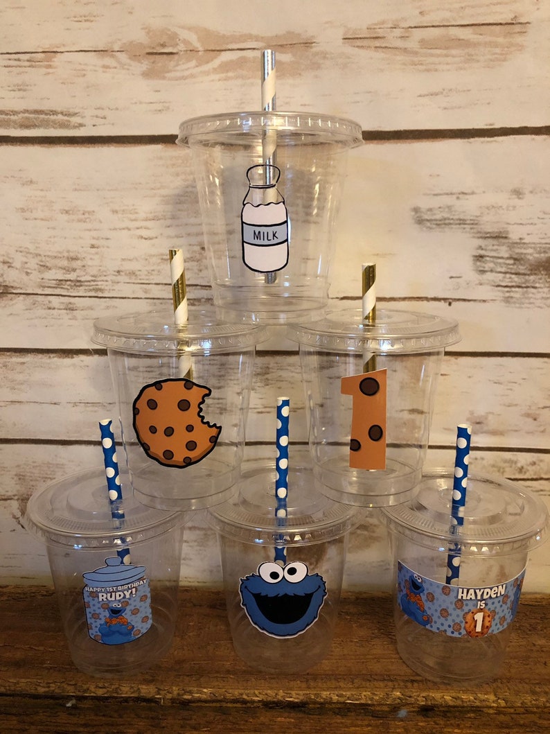 Cookie Monster Party Cups Party Supplies Birthday Supplies Etsy