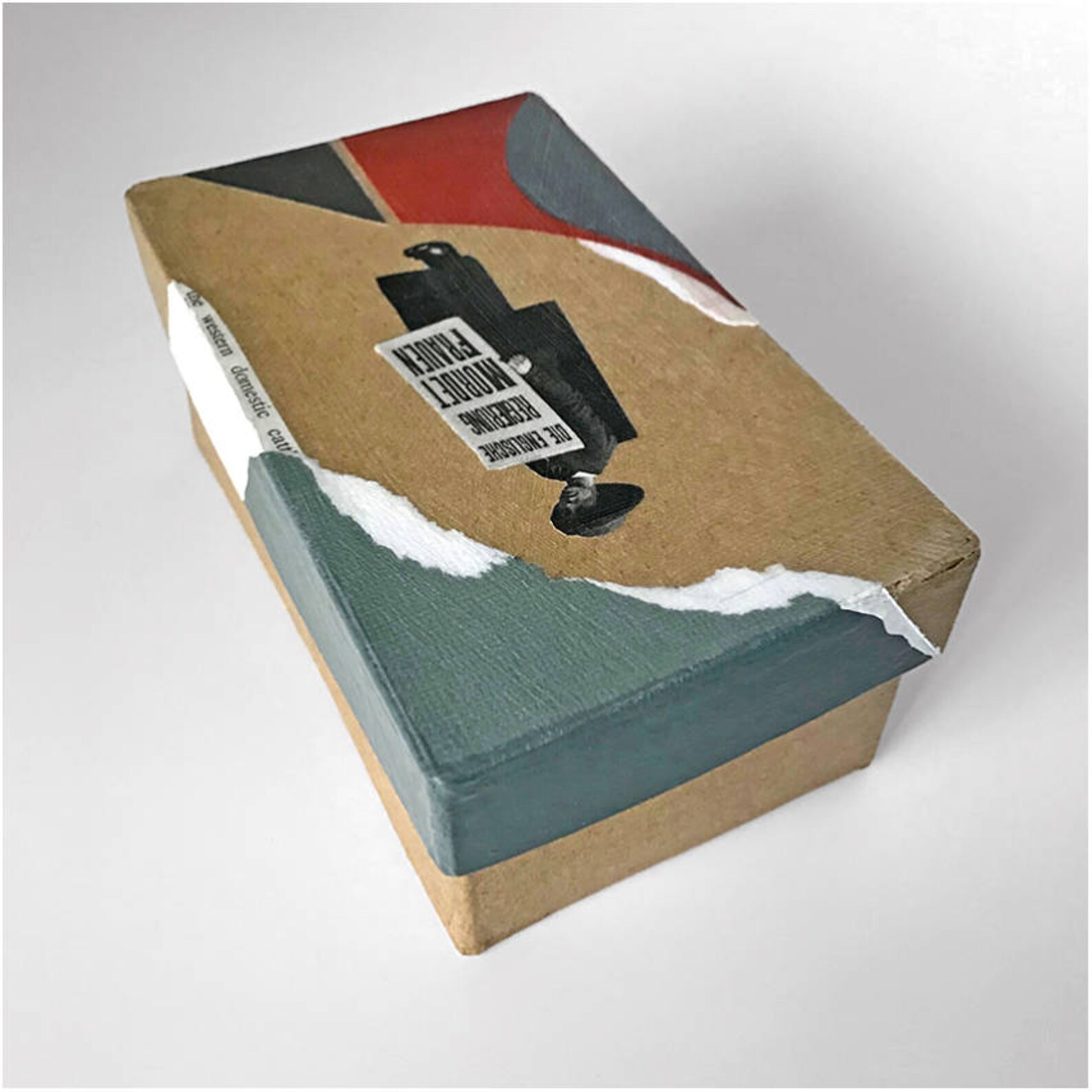 Handmade Mixed Media Collage Box 3x5x2.25 Etsy