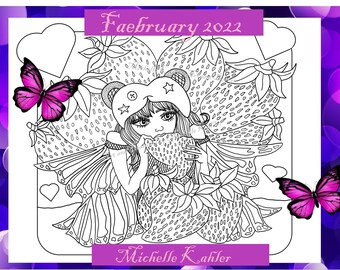 Strawberry Fairy Breakfast Coloring Page (Printable)