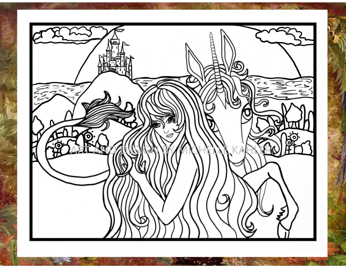The last unicorn coloring pages - pickmilo