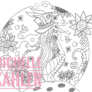bundle Visions of Wonderland coloring bundle. Printable.