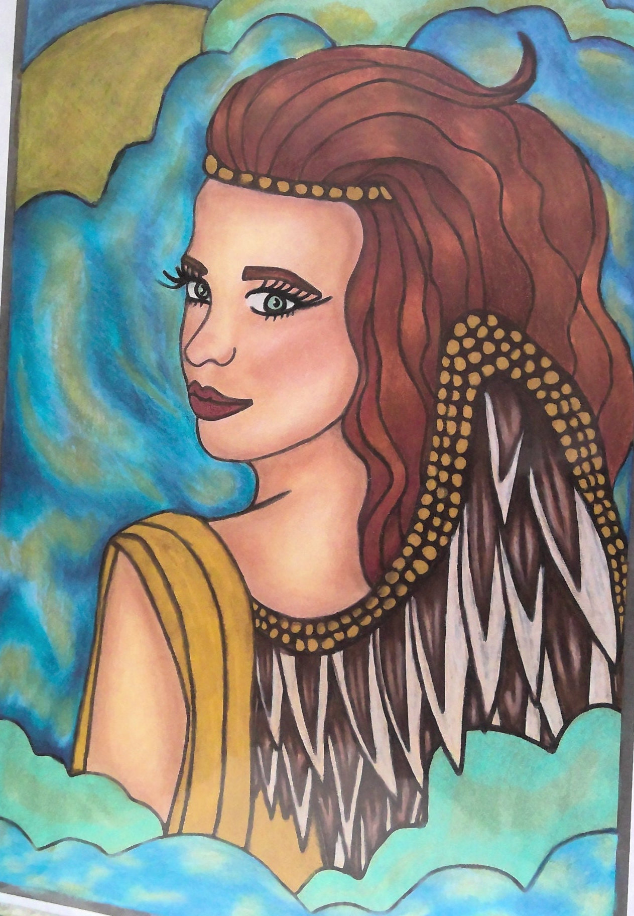 Angel Coloring Set. Printable. Cloud Angel and Sun Angel. Etsy