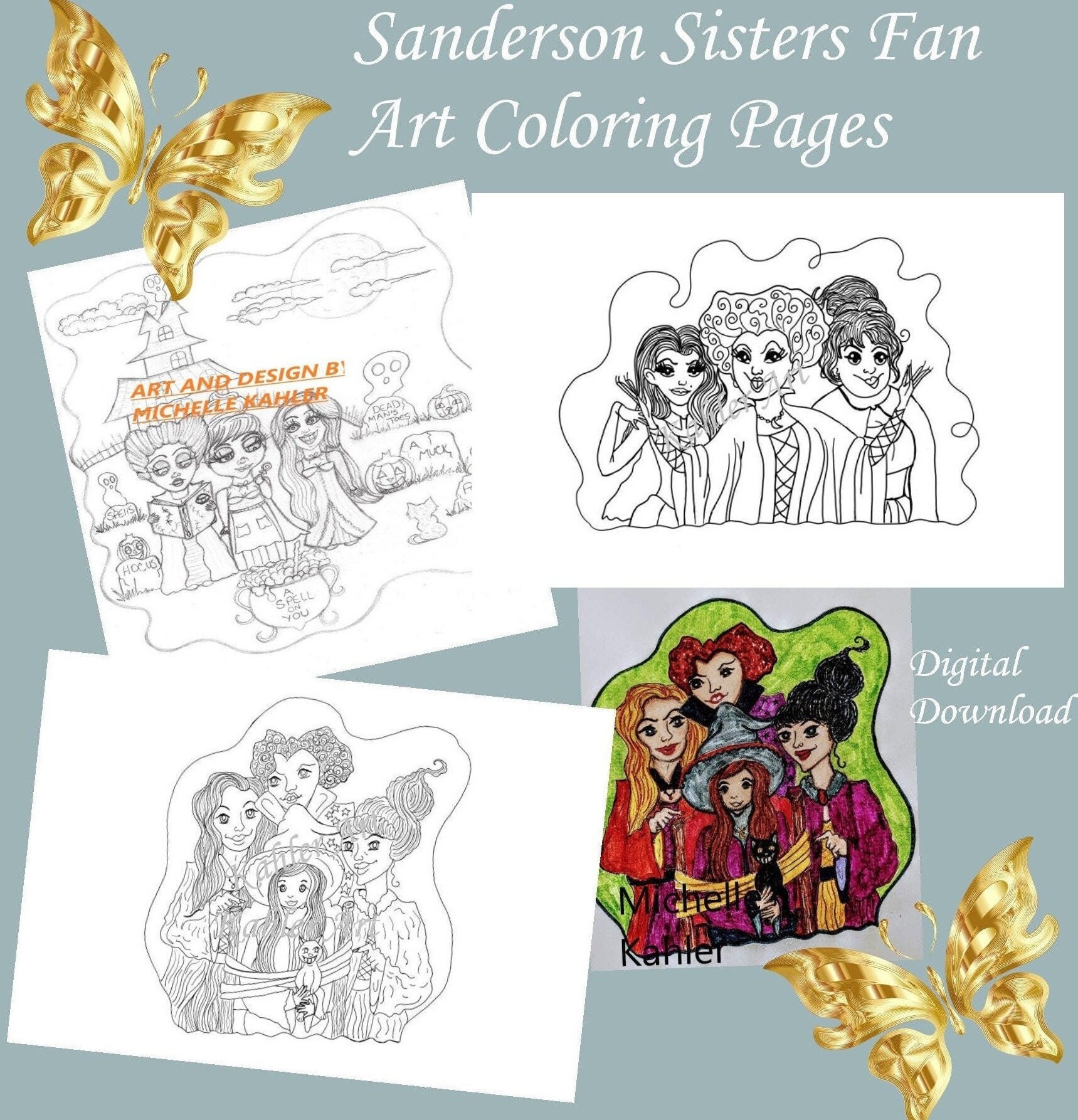 Coloring Bundle. the Sanderson Sisters Printable Etsy