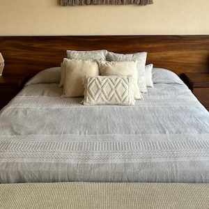 Handmade Mexican Bedspread/Quilt Sizes: Single 5&#39; x 8&#39; 5&quot;, Full 6&#39; 5&quot; x 8&#39; 5&quot;, Queen 8&#39; x 9&#39; 2&quot; King 9&#39; 9&quot; x 9&#39; 9&quot;. Made of Cotton in Mexico