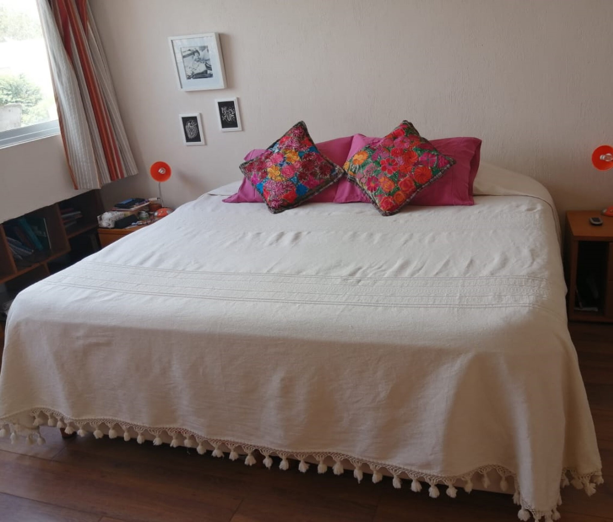 Handmade Mexican Bedspread FULL SIZE .87x Cotton. Etsy