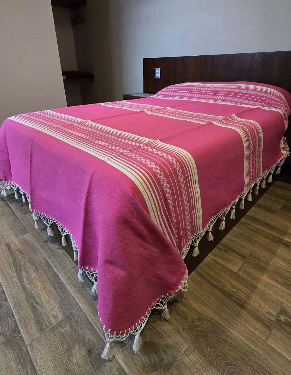 キングサイズベッドカバー メキシコ ミトラ織 手織り 綿100 ハンドメイド キングサイズベッドカバー メキシコ ミトラ織 手織り 綿100 ハンドメイド
