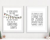 Imported Italian Twinkle Lights - Aunt Bethany - National Lampoon 39 s Christmas Vacation - Set of TWO Unframed 11x14 Christmas Art Prints