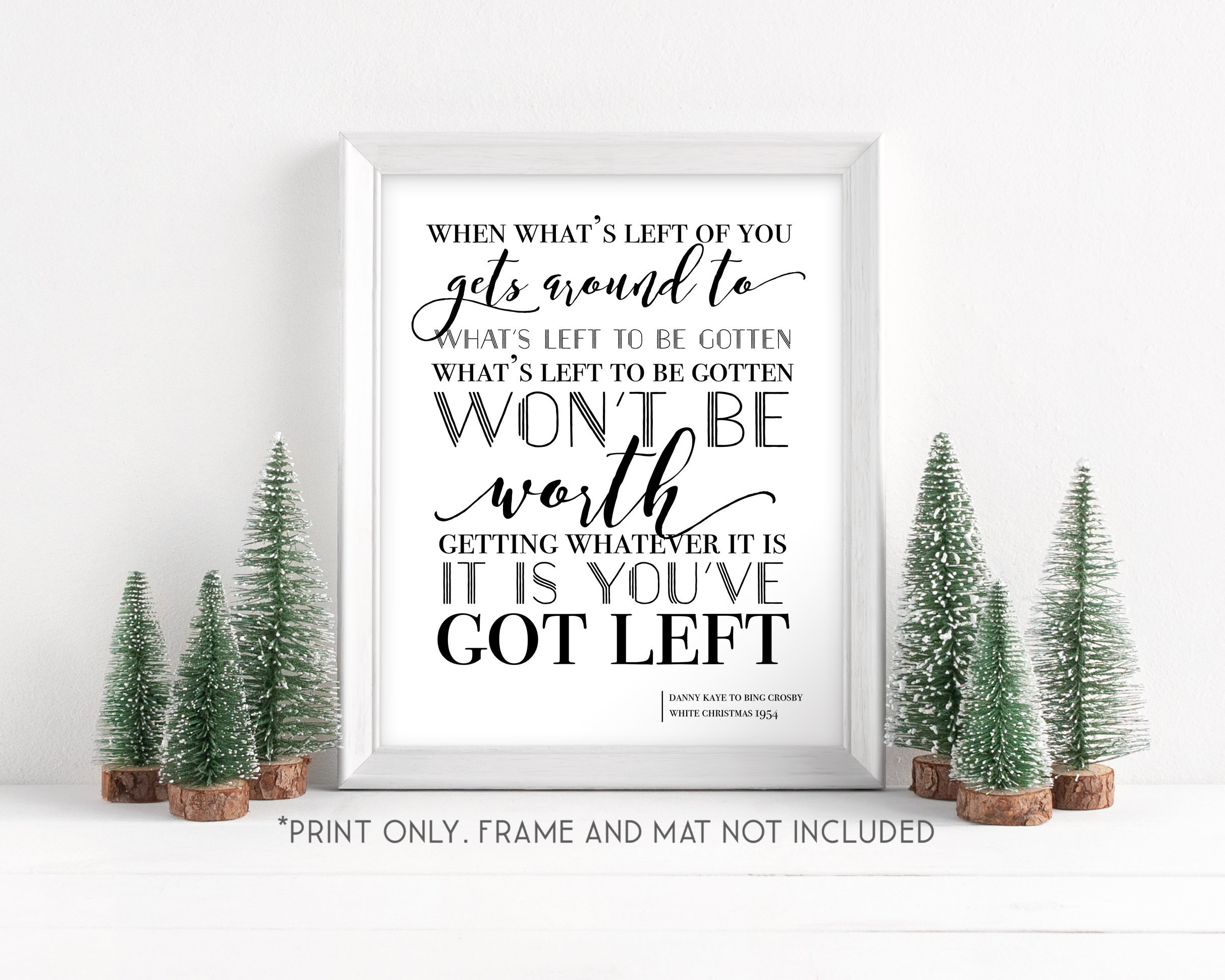 White Christmas when Whatever\'s Left of You to Be - Etsy