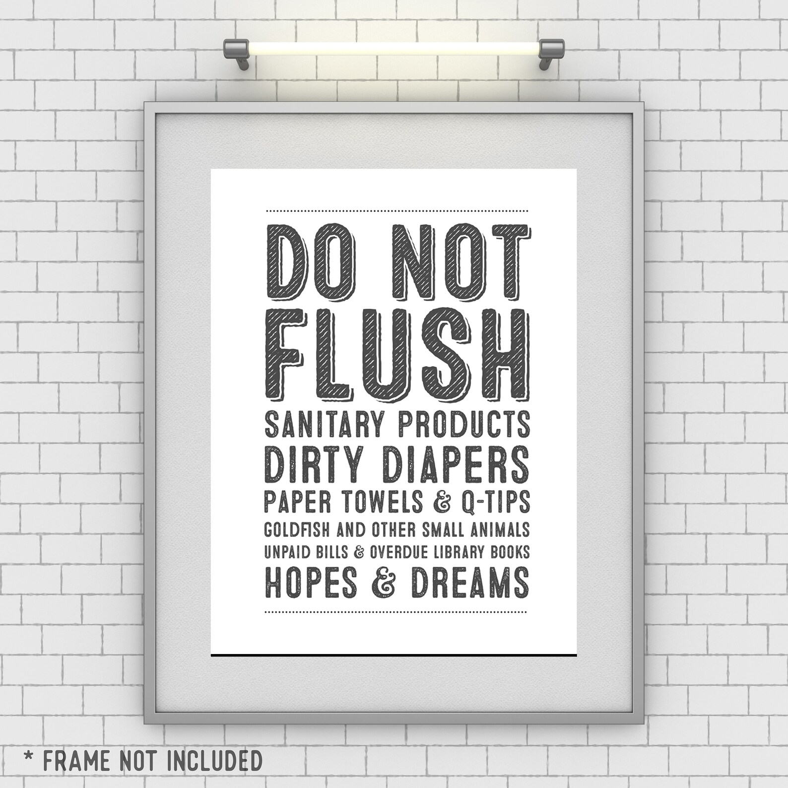 Funny Bathroom Sign - Funny Restroom Sign - Do Not Flush List ...