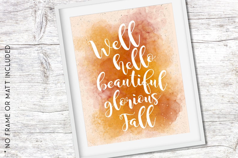 Hello Beautiful Glorious Fall Thanksgiving Decor Fall - Etsy