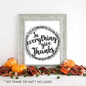 In Everything Give Thanks, Thanksgiving Decor, Fall Decor, Farmhouse Fall, Vintage Fall Decor, Be Thankful, Fall Home Decor