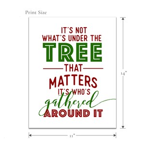 It's Not What's Under the Tree That Matters, Christmas Spirit, 11x14 ...
