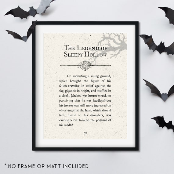 Quotes From The Legend Of Sleepy Hollow The Legend Of Sleepy Hollow Book Page Halloween Quote - Etsy Ireland Quotes From The Legend Of Sleepy Hollow The Legend Of Sleepy Hollow Book Page Halloween Quote - Etsy Ireland