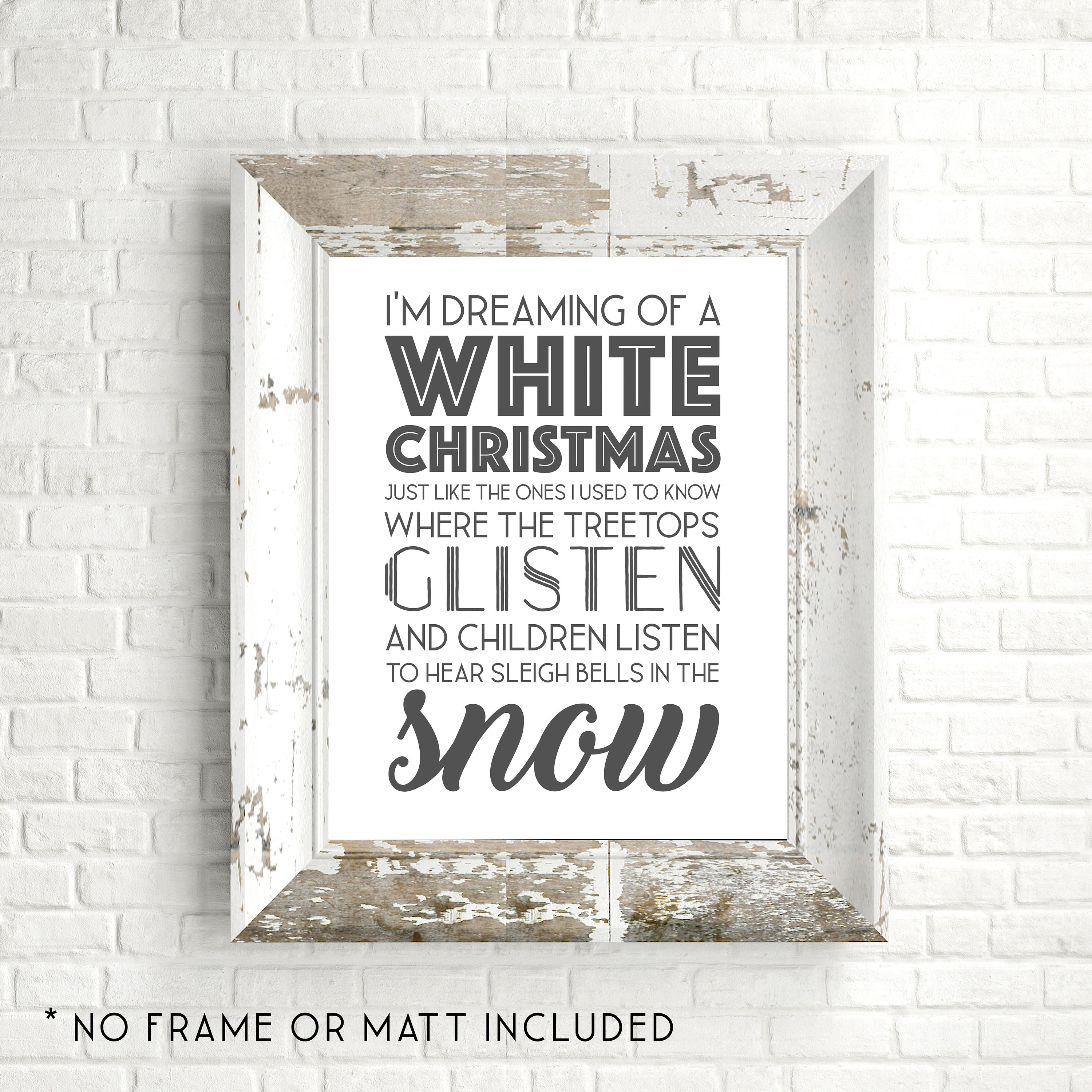 White Christmas- I'm Dreaming of a White Christmas - 11x14 Christmas ...