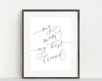 Mom My Best Friend | Etsy