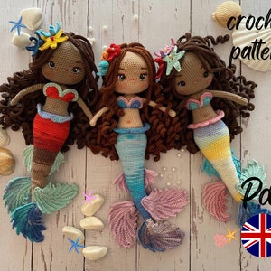 Mermaid Ariel, ENGLISH PATTERN, Crochet pattern, amigurumi, doll, toy, gift, digital download, animal, mermaid, beginner friendly