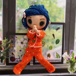 Coraline Handmade Häkelpuppe, Amigurumi, Puppe, Spielzeug, Geschenk