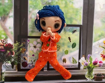 Chibi Coraline,Crochet Doll Pattern: Amigurumi Toy,Handmade Doll,Amigurumi Gift,Soft Sculpture,Cute Toy