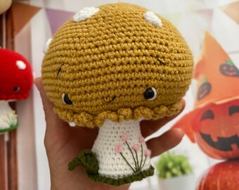 Paddenstoelenamigurumi, haken, handgemaakt, speelgoed, cadeau, breien