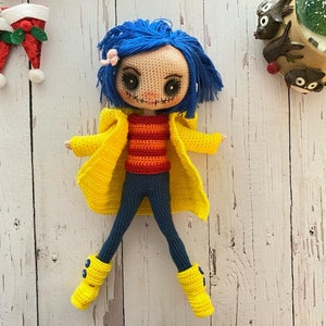 Coraline Handmade Häkelpuppe, Amigurumi, Puppe, Spielzeug, Geschenk