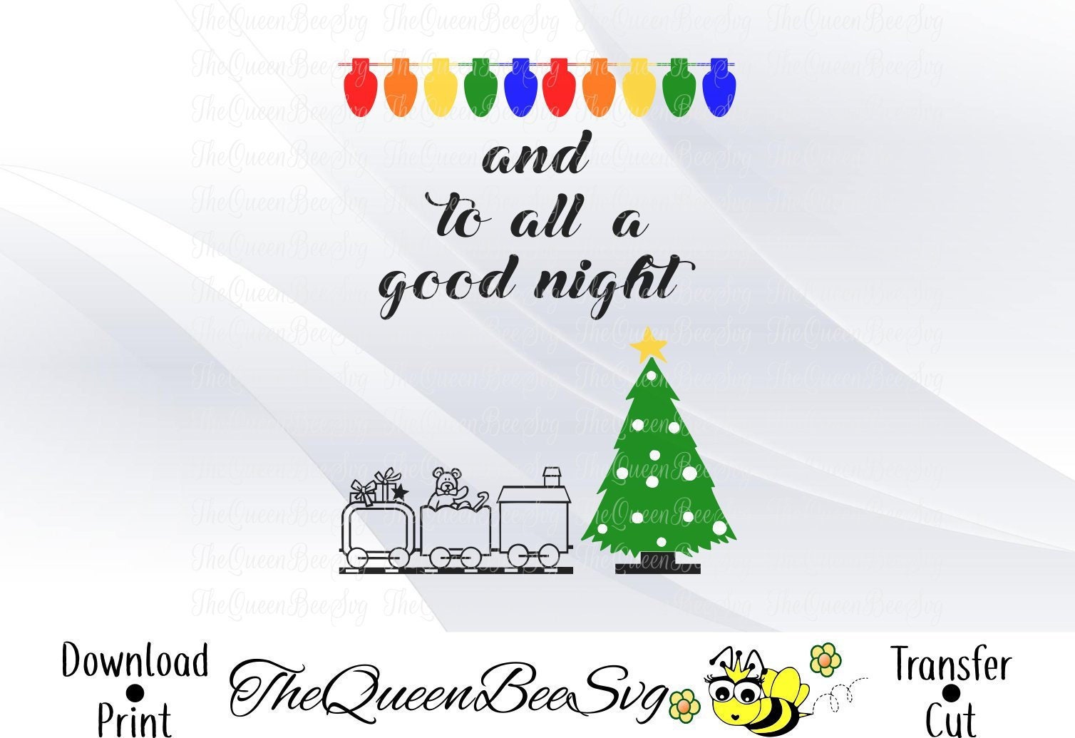 Download And to all a goodnight Christmas eve svg file wood sign | Etsy