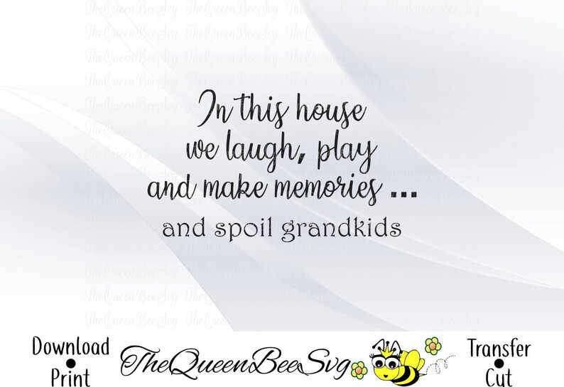 Download In this house we spoil grandkids svg dxf pdf cricut silhouette | Etsy
