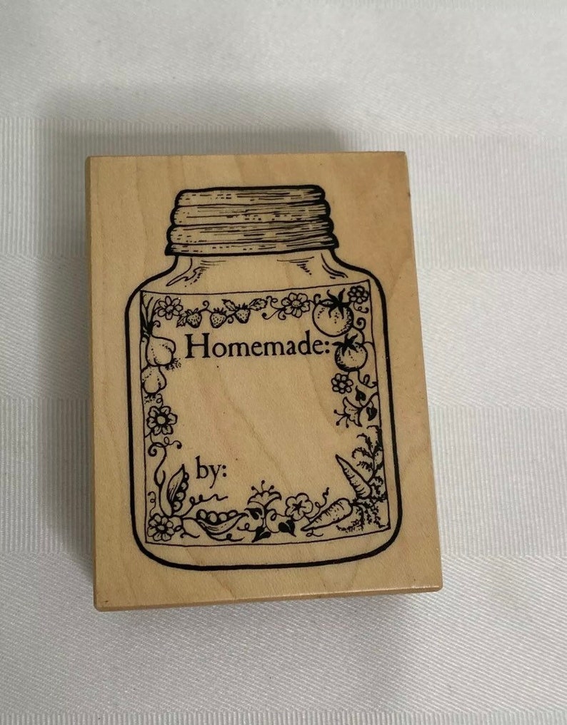 New Stamp Mason Jar\u201cHomemade\u201d and personalalizable 2\u201d x 2.5\u201d or 5.08 x 6.35 cms