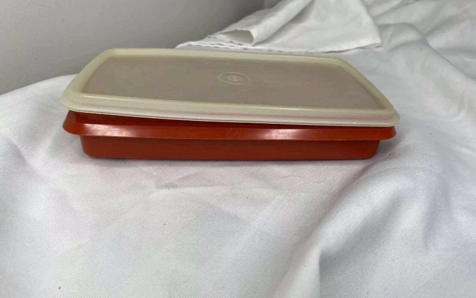 Vintage Tupperware Rectangle Red with Clear Lids 4 pieces Etsy