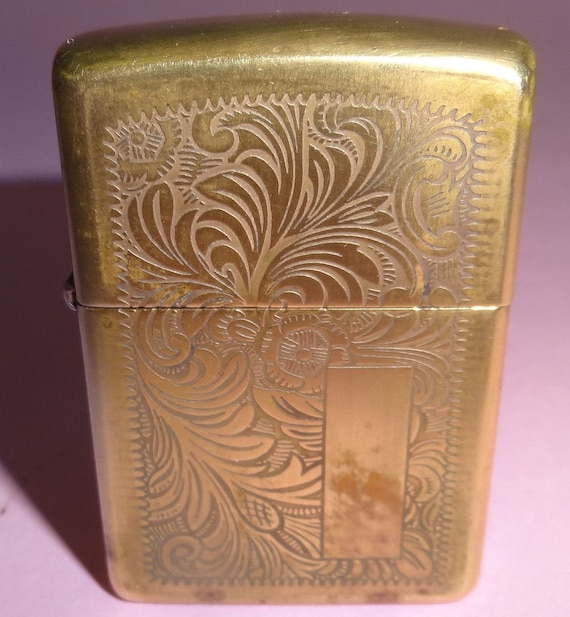 Vtg USA ZIPPO LIGHTER Bronze Venezia Traditional Flint