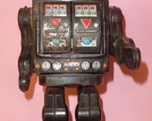 Vtg HORIKAWA SUPER ASTRONAUT Rotato Matic Robot Tin Litho BatteryOp. Space Toy Japan 1970 39 s, Old Collectible Tin Metal Super Astronaut Robot