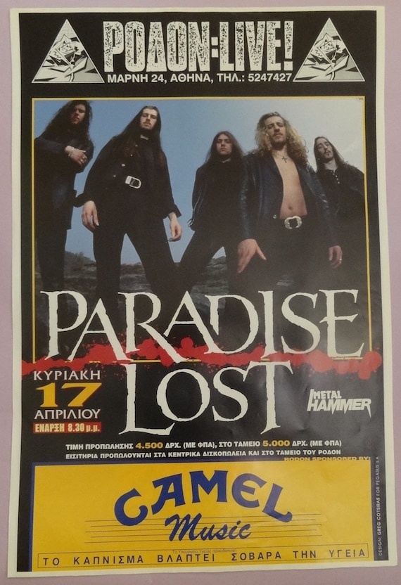 PARADISE LOST British Gothic Metal Band Rodon Club Athens 1994