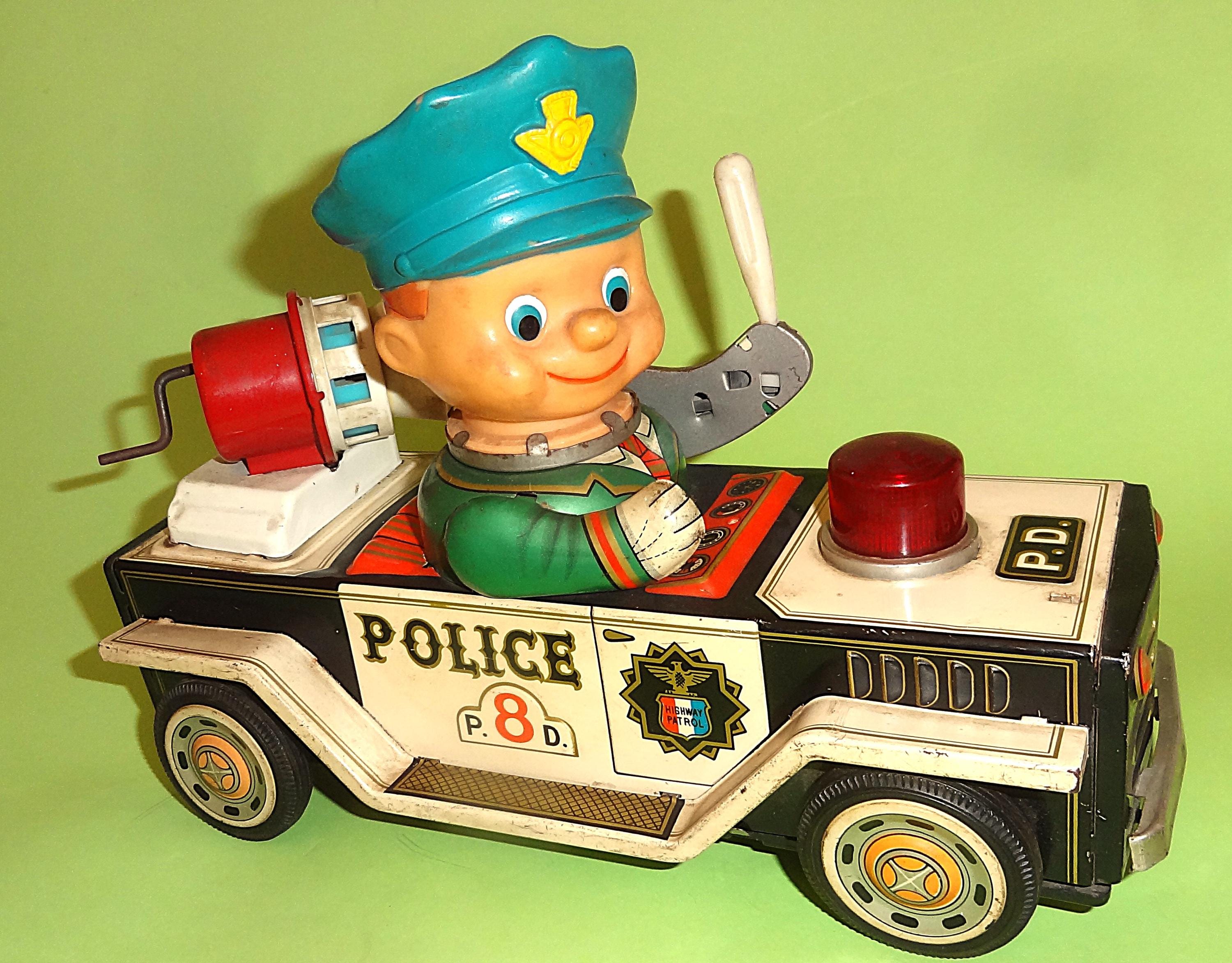 Giocattolo Vintage In Latta "Texas Ranger Sheriff" Degli Anni '50, Prodotto In Giappone, Marca Stella