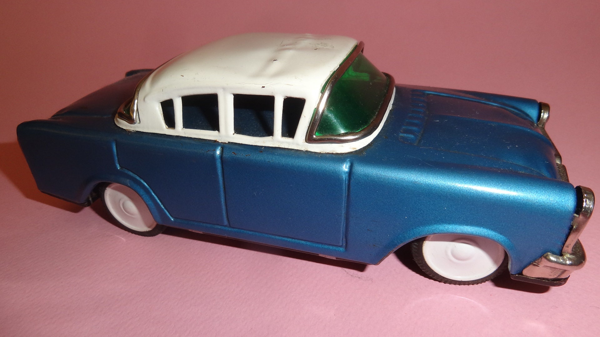 ビンテージ アルプス ブリキ製自動車 日本 1970年代、日本の金属製青白